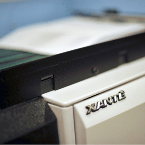 close up of Xante digital printer
